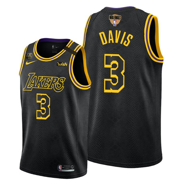 Men's Los Angeles Lakers #3 Anthony Davis Black 2020 Western Conference Champions Stitched Jersey Men's Los Angeles Lakers #3 Anthony Davis Black 2020 Western Conference Champions Stitched Jersey